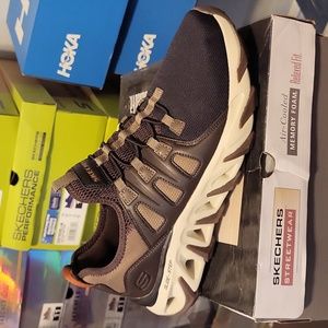 Skechers Flex Conway Osley, Chocolate/Black, Men's US 12 Medium, New Inbox